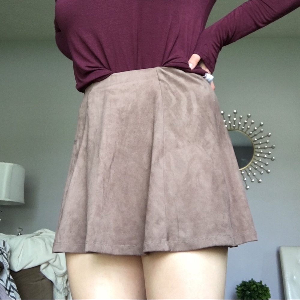 Faux Suede Skirt